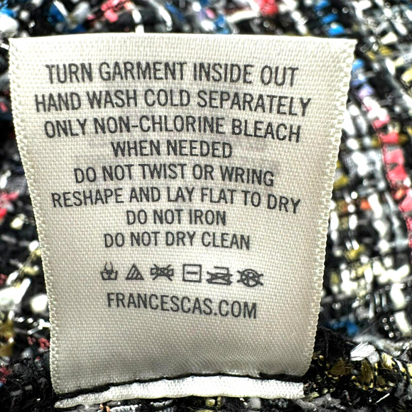 FRANCESCA'S NWT Mi Ami Women Medium Mini Dress Pink Black Metallic Sparkle Tweed - Picture 8 of 10